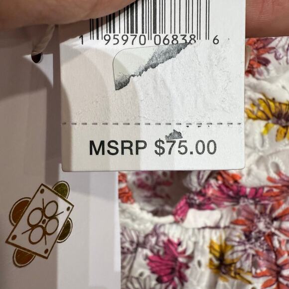 Wayf Maeve Floral Print Eyelet Camisole Sz L NWT - Picture 7 of 12